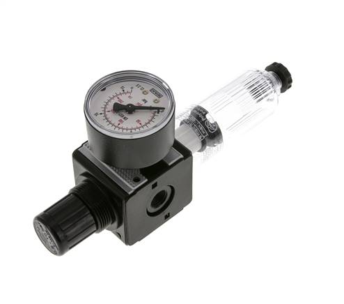 Filter-Regulator G1/4'' 1600 l/min 0.5-10.0bar/7-145psi Semi-Auto Polycarbonate Multifix 1