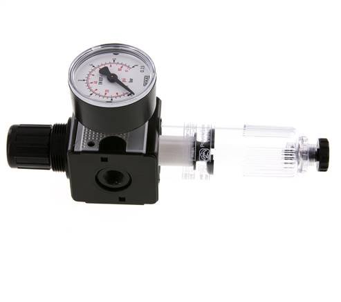 Filter-Regulator G1/4'' 1600 l/min 0.1-3.0bar/1-44psi Semi-Auto Polycarbonate Multifix 1