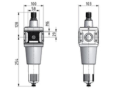 Filter-Regulator G3/4'' 15000 l/min 0.1-3.0bar/1-44psi Auto Metal Multifix 5
