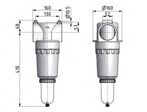 Filter 8microns G3'' 40000 l/min Auto Metal Standard 9
