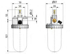 Lubricator G1/2'' Polycarbonate Standard 3