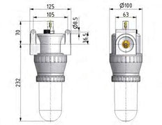 Lubricator G1 1/4'' Protective Cage Polycarbonate Standard 5