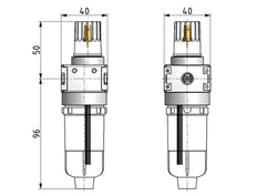 Micro Oil-Fog Lubricator G1/8'' Polycarbonate Multifix 0