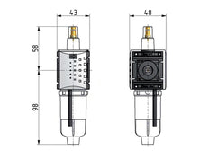 Micro Oil-Fog Lubricator G1/4'' Metal Futura 0
