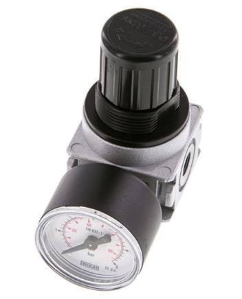 Pressure Regulator G1/8'' 1450 l/min 0.1-3.0bar/1-44psi Zinc Die-Cast 40 mm Pressure Gauge Multifix 0