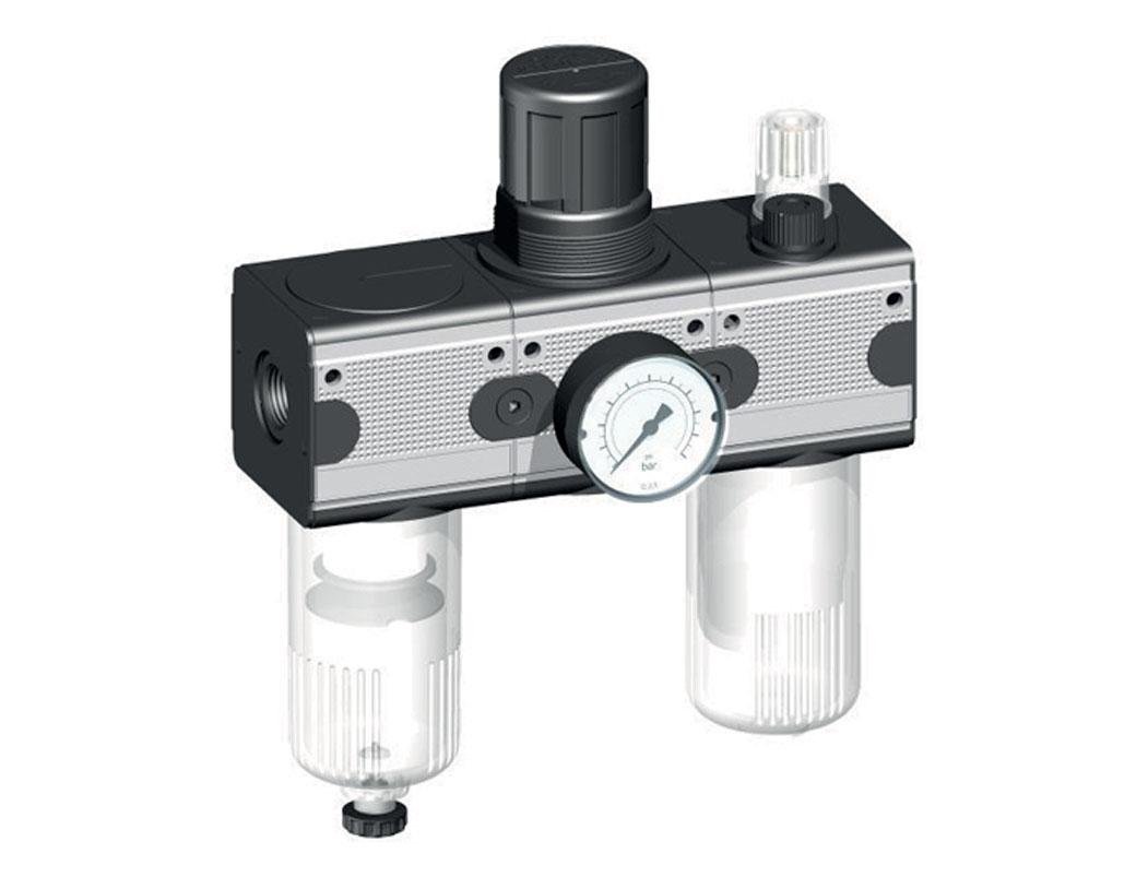 FRL 3-Part G3/4'' 5800 l/min 0.5-10.0bar/7-145psi Semi-Auto Protective Cage Polycarbonate Multifix 2