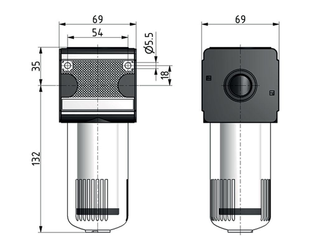 Filter 0.3microns G1/2'' 1500 l/min Without Drainage Vacuum Protective Cage Plastic Multifix 2