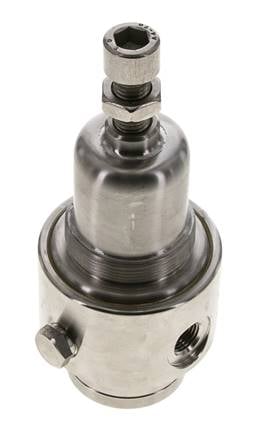Pressure Regulator G1/4'' 700 l/min 0.2-3.0bar/3-44psi Stainless Steel Gases Liquids
