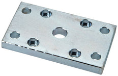 Flange for 12 mm 16 mm ISO 21287 Cylinder Zinc plated steel