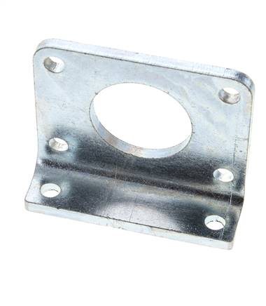 Foot Mount 63 mm Round Zinc plated steel