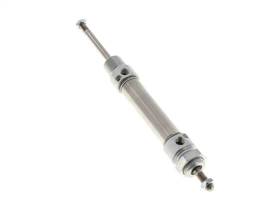 ISO 6432 Round Double Acting Cylinder 20-50mm - Magnetic - Damping - Male Threaded - Double Rod