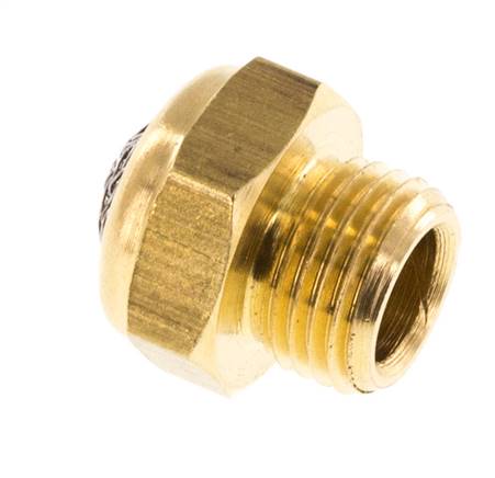 G1/8'' Brass Compact Pneumatic Muffler 1.4301 Wire Mesh [5 Pieces]