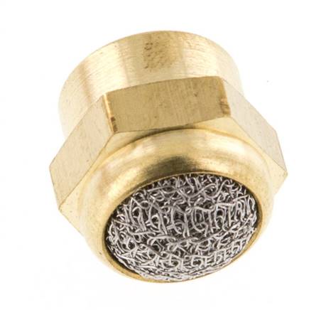 G1/8'' Female Threaded Brass Compact Pneumatic Muffler [2 Pieces]
