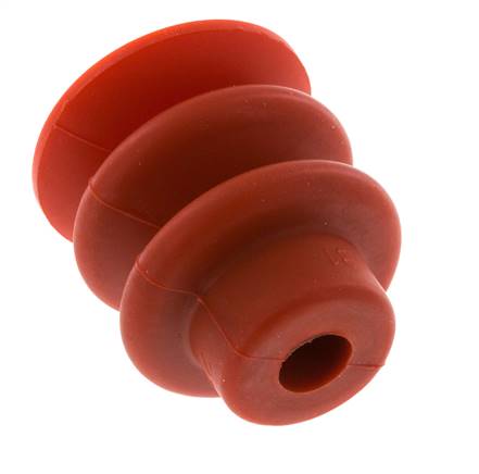30mm Bellows Silicone Red Vacuum Suction Cup Stroke 13mm