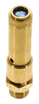 G 1/2'' Brass Pre-Set Safety Valve 38.5 bar (558.4 psi) DN 10
