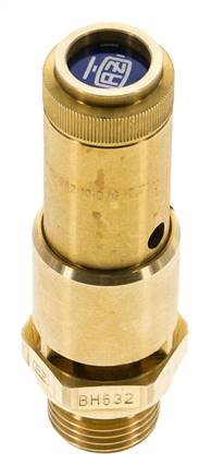 G 1/2'' Brass Pre-Set Safety Valve 7 bar (101.53 psi) DN 10