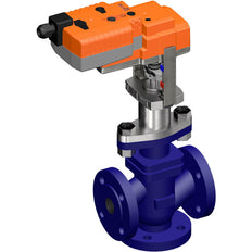 Belimo 3-Way Globe Valve DN50 Flange 20mm Stroke Kvs40 24VAC Fail-Safe 150s 3-point 1000N IP54 H7050X40-S2/NVK24A-3-TPC