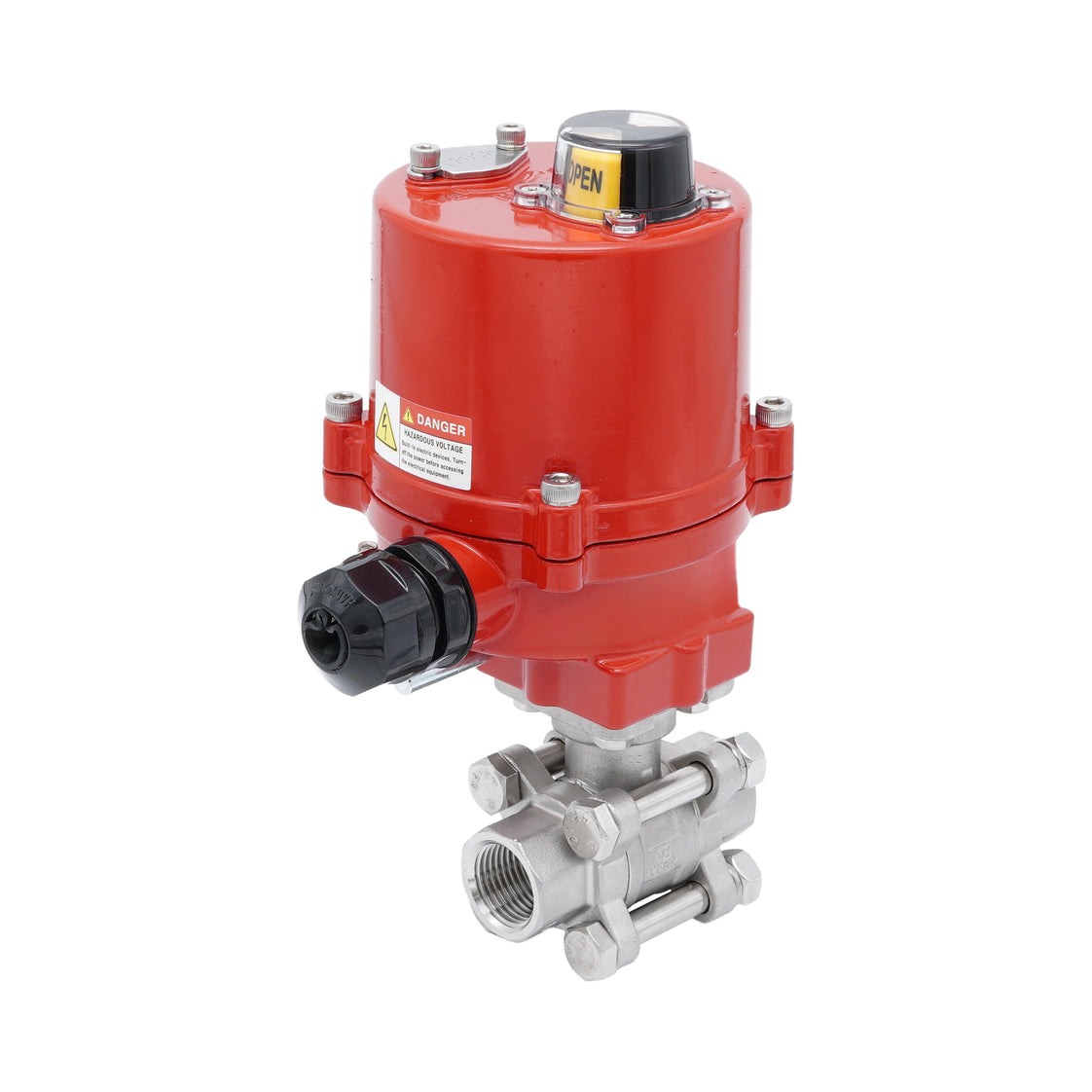 Rp 1-1/4'' 2-Way Stainless Steel Electrical Ball Valve 12V AC/DC