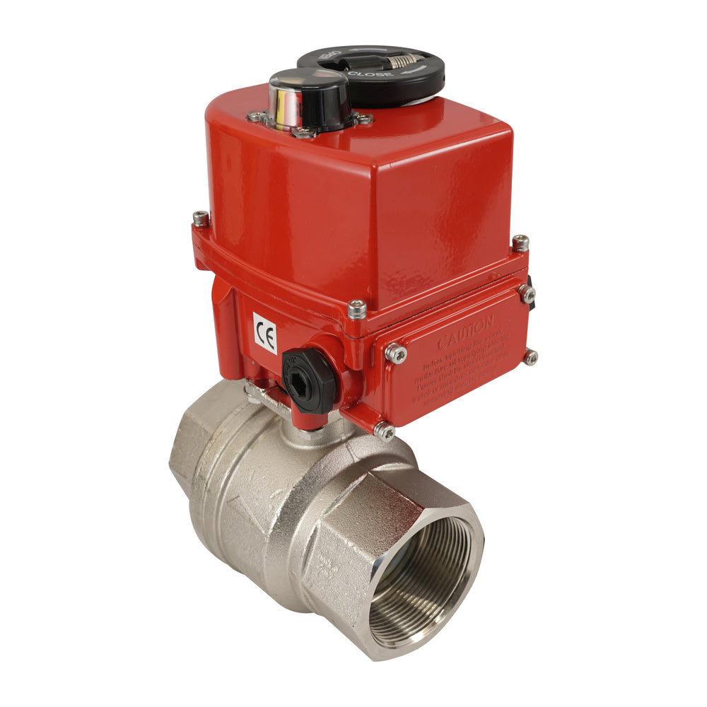 G 2 1/2 inch 2-Way brass Electric ball valve 100-240 V AC