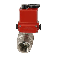 Rp 1/4 inch 2-Way brass Modulating Electric ball valve 24 V AC/DC