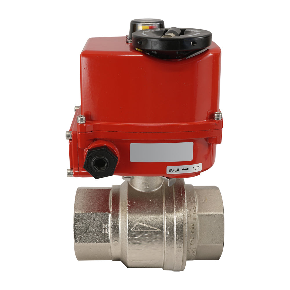 G 2 1/2 inch 2-Way brass Electric ball valve 24 V AC/DC
