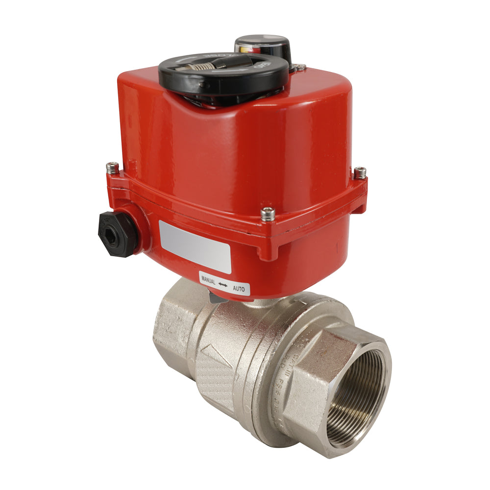 G 2 1/2 inch 2-Way brass Electric ball valve 100-240 V AC