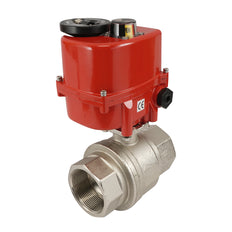 G 1 1/2 inch 2-Way brass Modulating Electric ball valve 24 V AC/DC