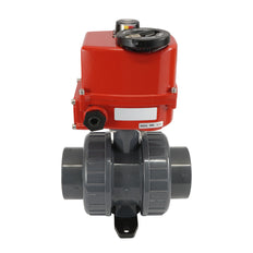 50 mm true union sockets 2-Way PVC Modulating Electric ball valve 24 V AC/DC (VDL)