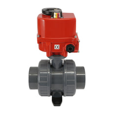 50 mm true union sockets 2-Way PVC Modulating Electric ball valve 24 V AC/DC (VDL)