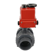 50 mm true union sockets 2-Way PVC Modulating Electric ball valve 24 V AC/DC (VDL)