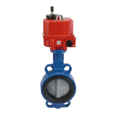 Electric Butterfly Valve DN80 24V AC/DC Wafer GGG40 NBR AG5