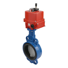 Electric Butterfly Valve DN80 24V AC/DC Wafer GGG40 NBR AG5