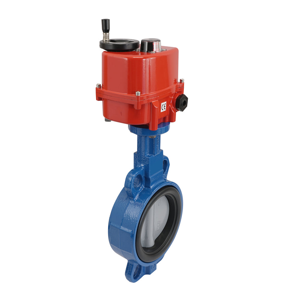 DN32 (1-1/4 inch) 24 V AC/DC Modulating Electric Cast Iron BBB Butterfly Valve Lug NBR