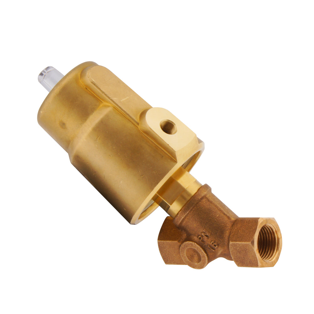 G1-1/2'' PTFE/NBR 16bar NO Angle Seat Valve Brass/Alu AL2