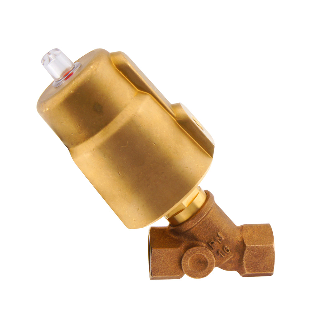 G3'' PTFE/NBR 4bar NO Angle Seat Valve Brass/Alu AL2