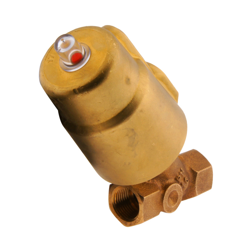 G1'' PTFE 16bar NC Angle Seat Valve Brass AL2