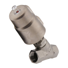 G1-1/2'' PTFE 7bar NO Angle Seat Valve Stainless-Steel/Brass AL2