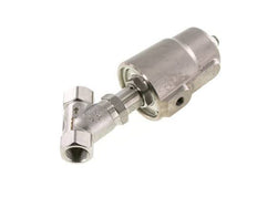G1/2'' PTFE 25bar NC Angle Seat Valve (Closes Ag. Flow) Stainless-Steel/Brass AL2