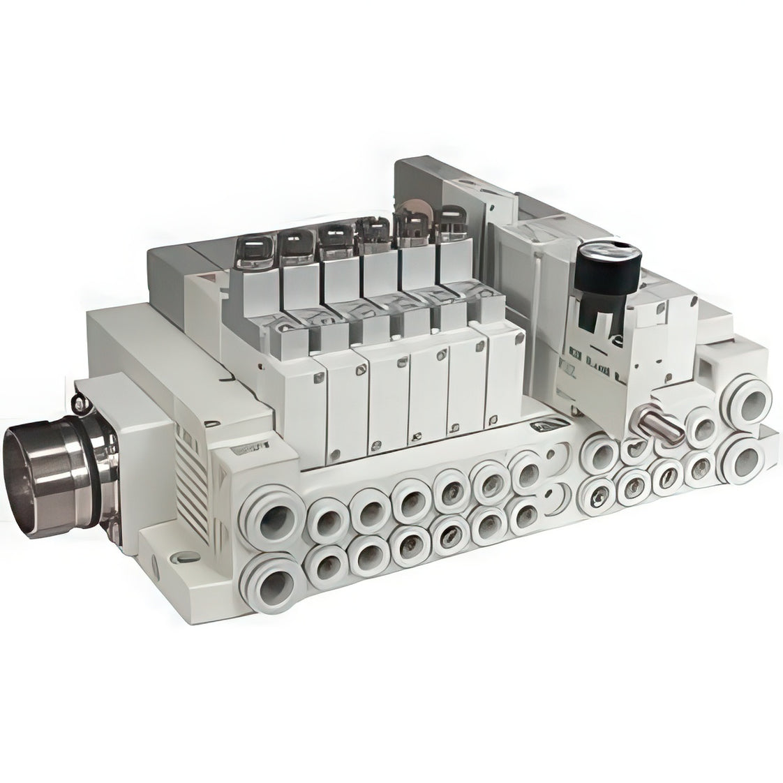 SMC Cassette-Type Manifold With Circular Connector 8mm/10mm Push-In - SS5V2-W16CD-08B-C8