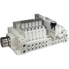 SMC Cassette-Type Manifold With Circular Connector 8mm/10mm Push-In - SS5V2-W16CD-08B-C8