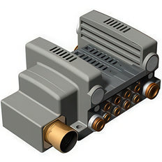 SMC Valve Manifold With Multiple Connector Kit IP67 8-mm Push-In - VV5QC21-06C8MD0