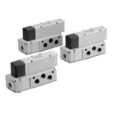 SMC 5/3-Way Sub-Base Pneumatic Solenoid Valve Rc Thread - VQC4301R-51