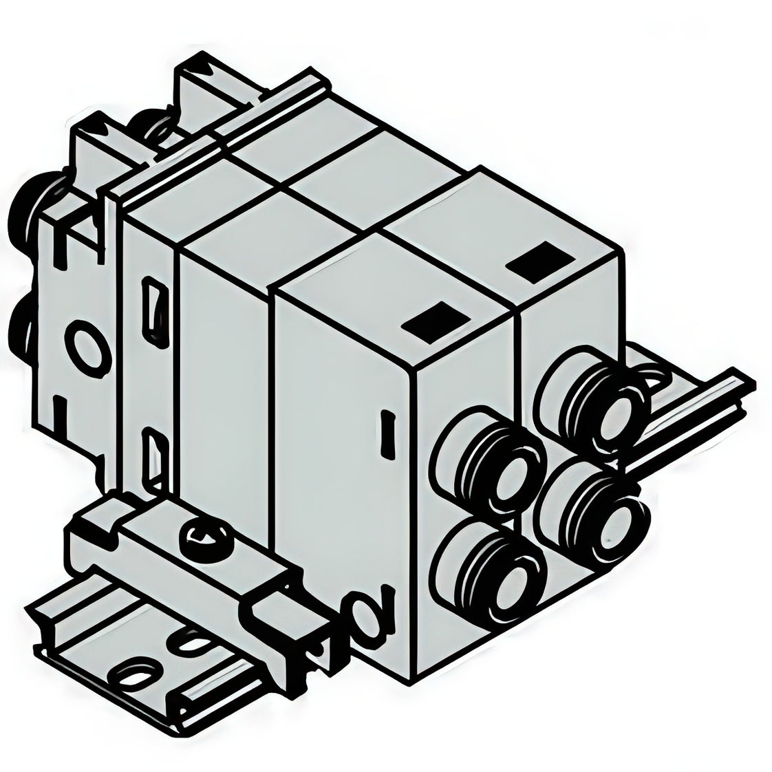SMC Double Check Manifold Pneumatic Valve 4mm Push-In - VQ1000-FPG-C4C4-D