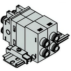 SMC Double Check Manifold Pneumatic Valve 8mm Push-In - VQ2000-FPG-C8C8