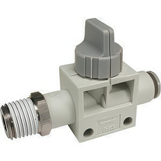 SMC 3/2-Way Finger Operated Pneumatic Valve 4mm Push-In - VHK3A-04F-04F