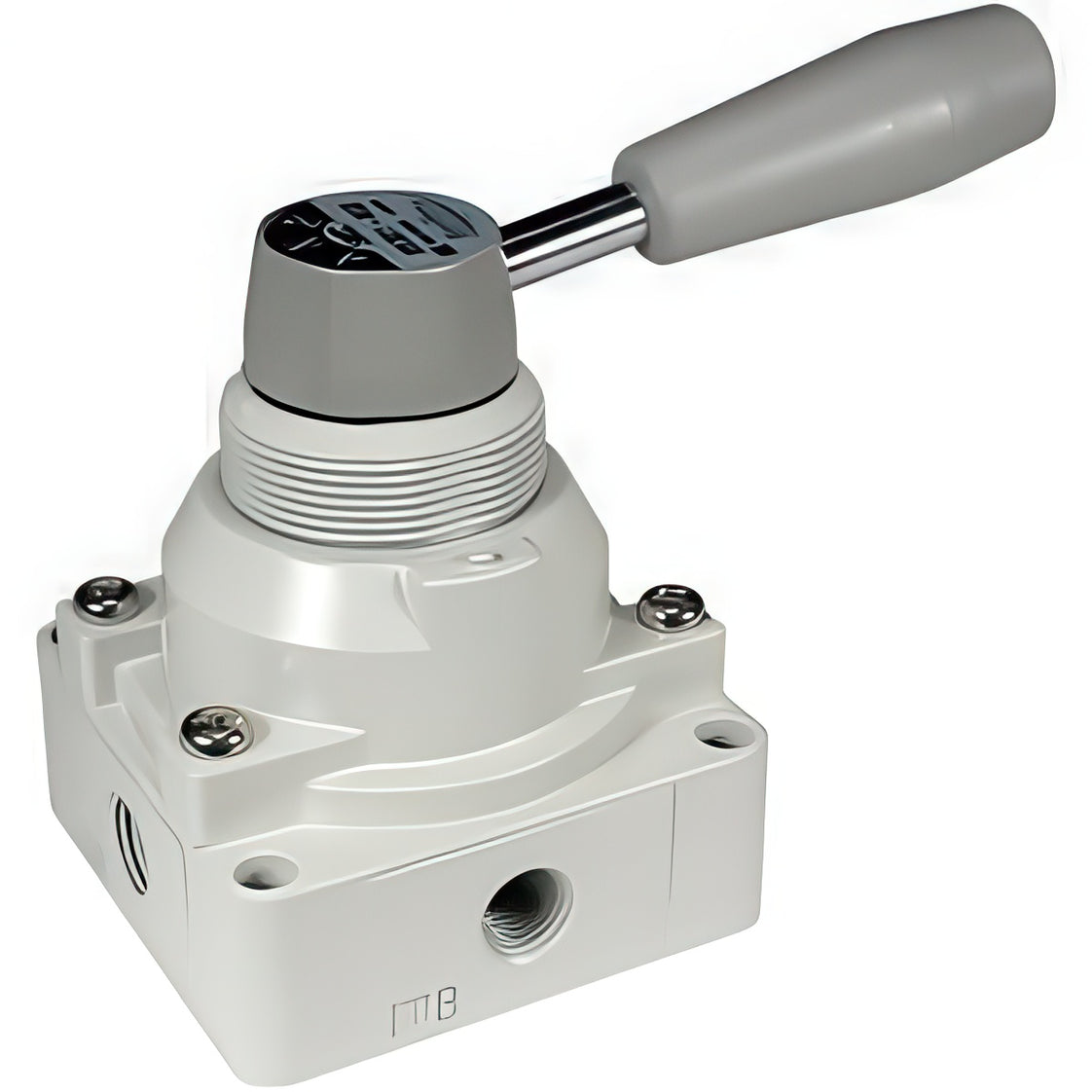 SMC 4/3-Way Hand Lever Operated Pneumatic Valve G1/2'' - VH410-F04