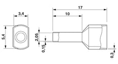 Phoenix Contact AI-TWIN Wire End Sleeve - 3200988 [100 Pieces]
