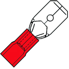 Insulated Nylon Flat Connector 6.3x0.8mm SuperPidg - 151090 [100 Pieces]
