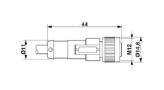Phoenix Contact Sensor/Actor Cable With Connector - 1668124