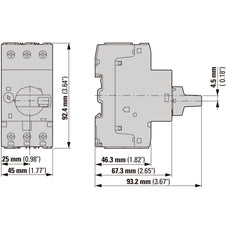 Eaton PKZM0 Motor Protection Circuit Breaker 0.1-0.16A - 072730